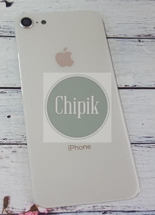 Скло задней крышки для apple iphone 8 с окошком камеры, белое