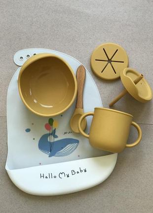 Силіконовий дитячий посуд для прикорму малюків на присоску4 фото