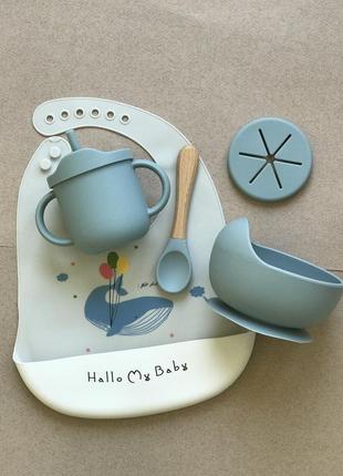 Силіконовий дитячий посуд для прикорму малюків на присоску7 фото