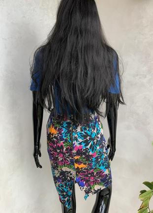 Эффектная юбка миди в цветочный принт3 фото
