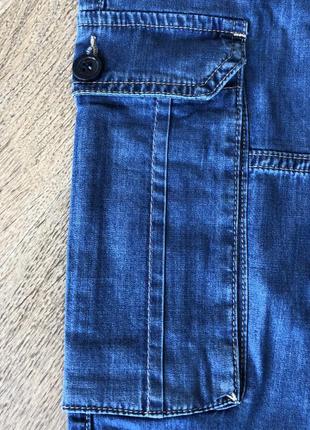 Шорти чоловічі джинсові з накладними кишенями3 фото