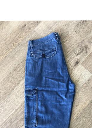 Шорти чоловічі джинсові з накладними кишенями5 фото