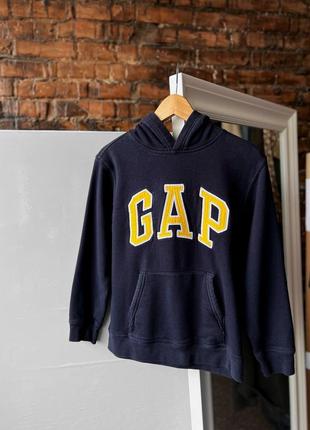 Gap kids blue long sleeve hoodie center logo толстовка