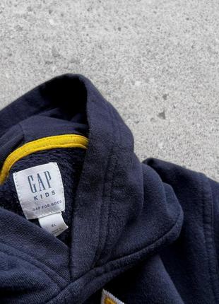 Gap kids blue long sleeve hoodie center logo толстовка7 фото