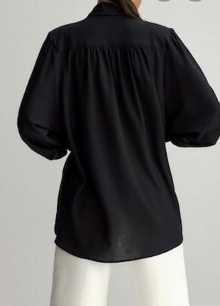 Шикарная чёрная блуза с бантом