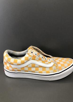 Кеди вага vans шахматка шашки жовті білі4 фото