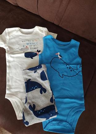 Carter's трійка 2 боді та штани розмір 9-12