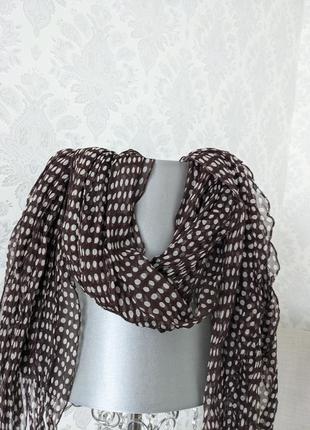 Женский шарф в горошек