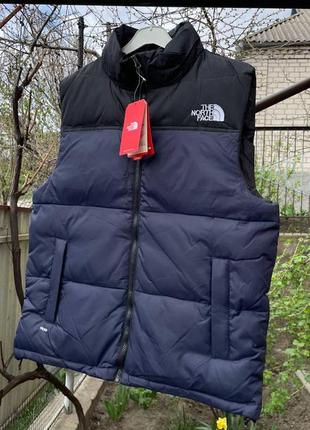 Распродажа! жилетка the north face 700 черная / темно-синяя2 фото