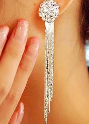 Стильные серьги нити