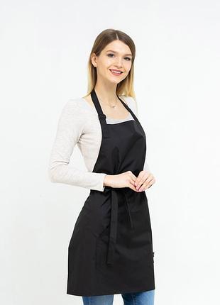 Фартух solar короткий чорний | для майстрів манікюру, візажистів, перукаря | фартуки