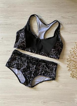 Роздільний купальник темний