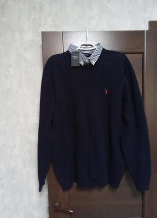 Брендовый новый хлопковый свитер-рубашка р.xxl.3 фото