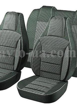 Чохли пілот для сидінь заз lanos (задні сидіння горби) чорна т...