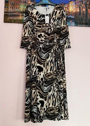 Платье в анималистический принт