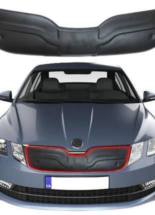 Зимова накладка на skoda octavia a7 2017 - решітка fly матова