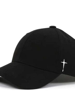 Кепка бейсболка шляпа мужская женская вышивка черная2 фото