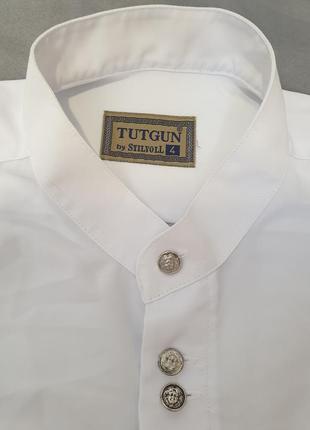 Стильная белая мужская рубашка tutgun2 фото