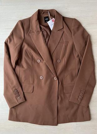 Новый коричневый жакет sinsay пиджак новой коричневой пиджак1 фото