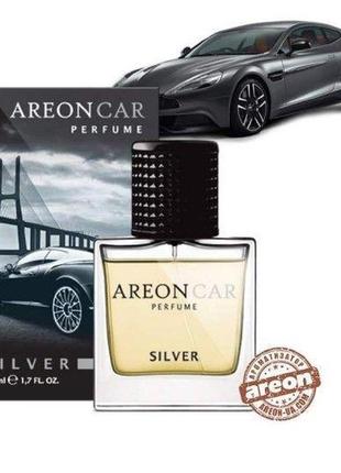 Ароматизатор повітря areon car perfume 50ml glass silver