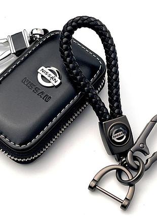 Автонабір no8 для nissan/плетений брелок із карабіном і чохол ...