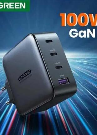 Ugreen gan 100w. pd 100w. зарядное устройство.