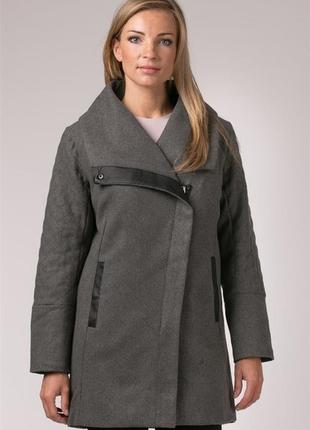 Срочно! новое пальто шерсть тёплое очень m l 44 46 48 серое чёрное