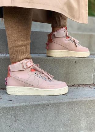 Кросівки nike air force 1 high utility soft pink/rose gold кроссовки4 фото