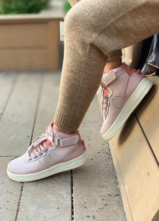 Кросівки nike air force 1 high utility soft pink/rose gold кроссовки9 фото