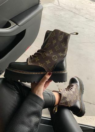 Черевики dr martens jadon x louis vuitton ( осінь ) черевики3 фото