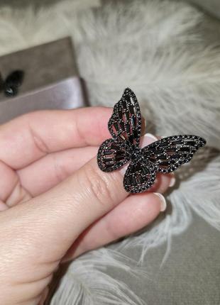 Новий комплект "кришталеві метелики": сережки та каблучка.7 фото