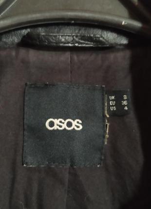 Натуральна шкіряна куртка, шкірянка, косуха від asos5 фото