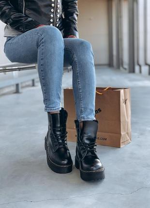 Черевики dr. martens jadon fur ботинки зимние с мехом9 фото