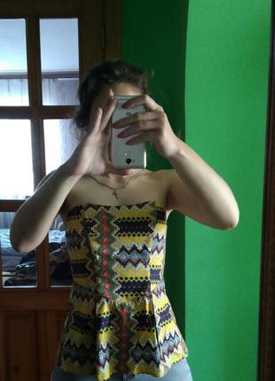 Корсет, майка с орнаментом