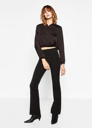 Черная куртка бомбер с вышивкой zara zara2 фото