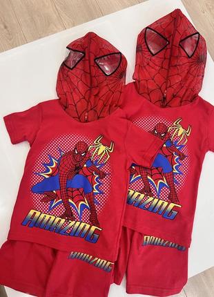 Костюм летний человек паук spider 2 3 4 лет