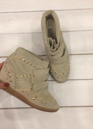 Шлюб замшеві снікерси schutz wedge fashion sneaker оригінал сша2 фото