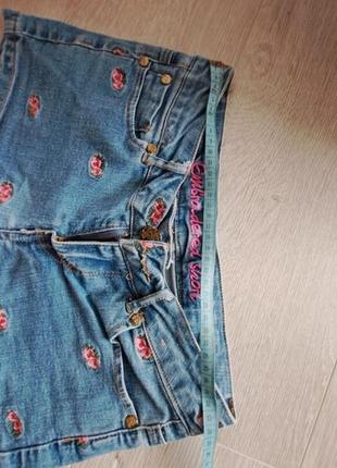 Шорты джинсовые бершка хаки, шорты джинсовые голубые в цветок8 фото