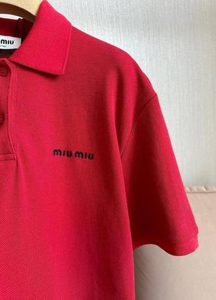 Красная футболка miu miu3 фото
