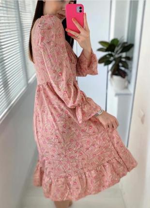 Ніжна рожева сукня4 фото