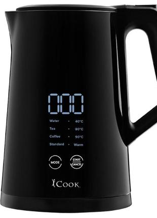 Icook електричний чайник з цифровим сенсорним контролем температури.