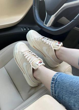 Кроси nike court legacy lift beige7 фото