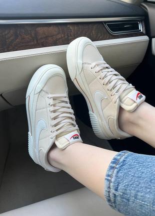 Кроси nike court legacy lift beige4 фото