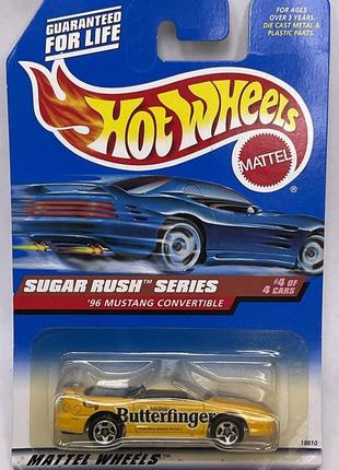 Машинка hot wheels - '96 mustang convertible - 1998 sugar rush...