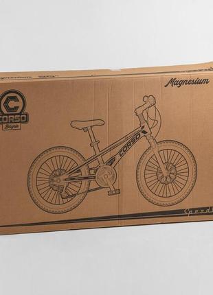 Дитячий магнієвий велосипед corso «speedline» 20" дискові галь...6 фото