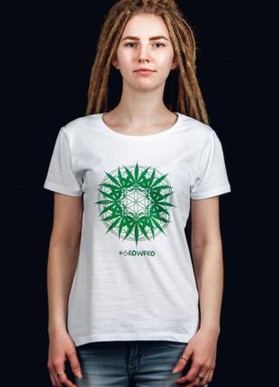 Футболка дружин. "plant of life" колір - білий xl