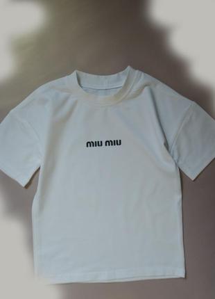 Футболка оверсайз miu miu