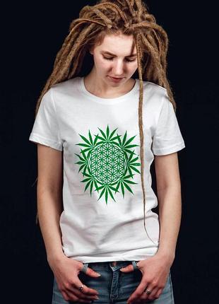 Футболка жіноча "flower of life" колір - білий s