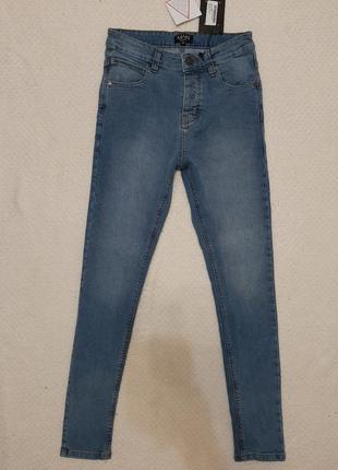 Сині вибілені джинси скінні boohooman р. 44-46 (30) з бірками1 фото