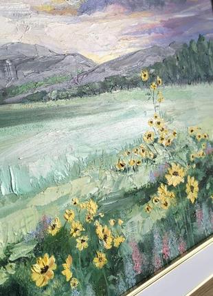 Картина олією "квіткове поле"3 фото